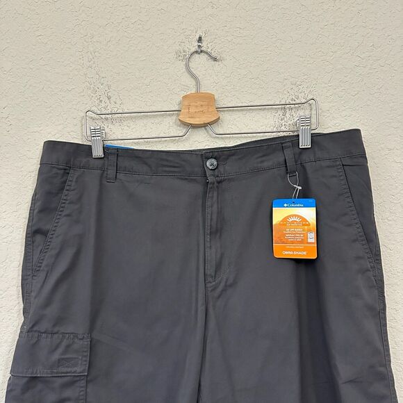 COLUMBIA Red Bluff Cargo Shorts Gray Omni-Shade Cotton Outdoor NWT - Picture 3 of 11
